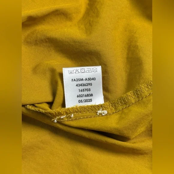 Calligraphie Boho Mustard Lace Trim Tie Front Blouse Size L - Picture 10 of 14